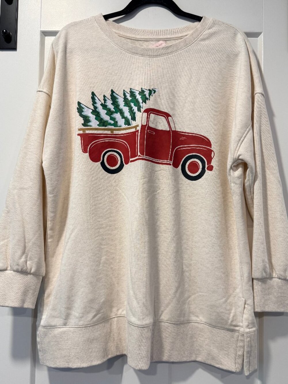 Teddi Rose Christmas Holiday Red Truck w/ Tree Sweatshirt